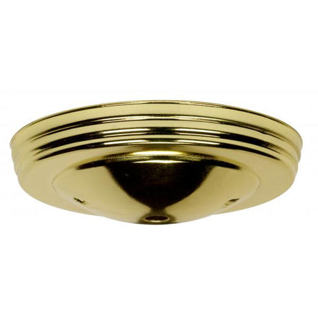 Smooth Canopy - Canopy Only - Brass Finish - 5" Diameter - 7/16" Center Hole - 2 -8/32 Bar Holes