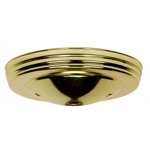 Smooth Canopy - Canopy Only - Brass Finish - 5" Diameter - 7/16" Center Hole - 2 -8/32 Bar Holes