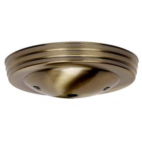 Smooth Canopy - Canopy Only - Antique Brass Finish - 5" Diameter - 7/16" Center Hole - 2 -8/32 Bar Holes