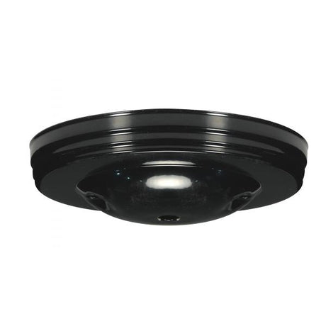 Smooth Canopy - Canopy Only - Black Finish - 5" Diameter - 7/16" Center Hole - 2 -8/32 Bar Holes