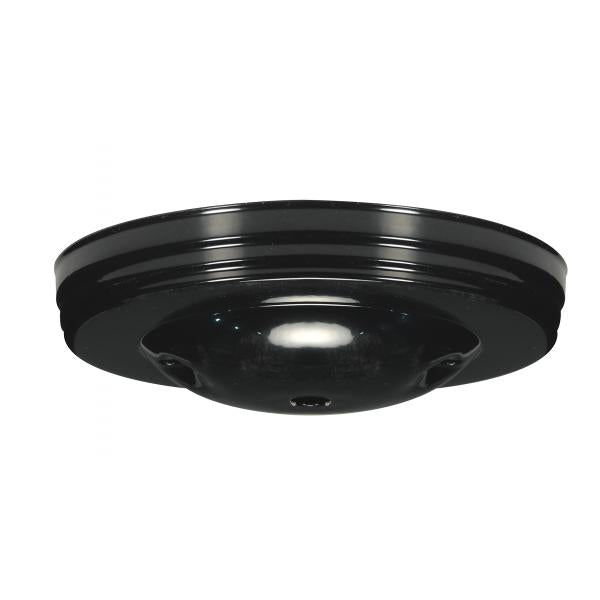 Smooth Canopy - Canopy Only - Black Finish - 5" Diameter - 7/16" Center Hole - 2 -8/32 Bar Holes