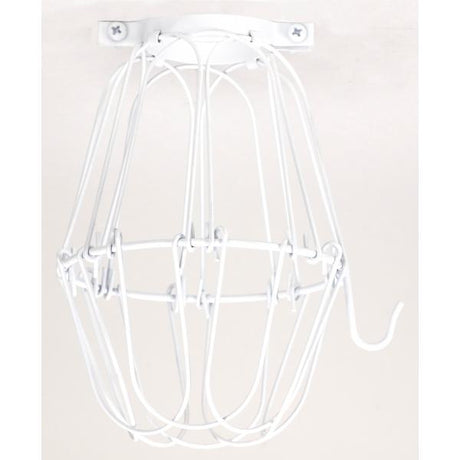 Light Bulb Cage - White Finish - 5-3/4" Height