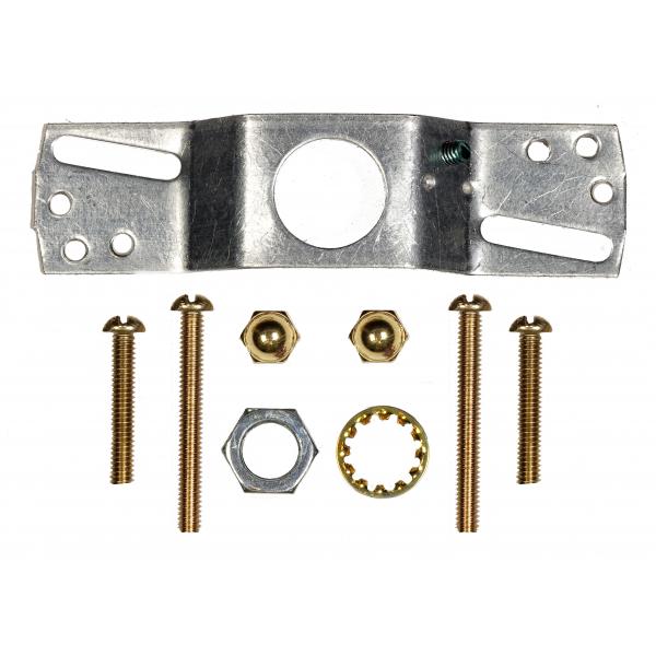 Smooth Canopy Kit And Matching Hardware - Brass Finish - 5" Diameter - 7/16" Center Hole - 2-8/32 Bar Holes