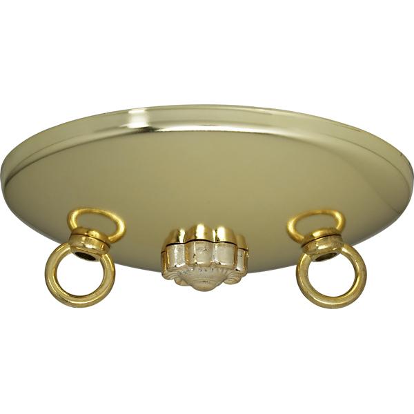 Bath Swag Canopy Kit - Brass Finish - 5" Diameter - 3- 7/16" Holes - Includes Hardware - 10lbs Max