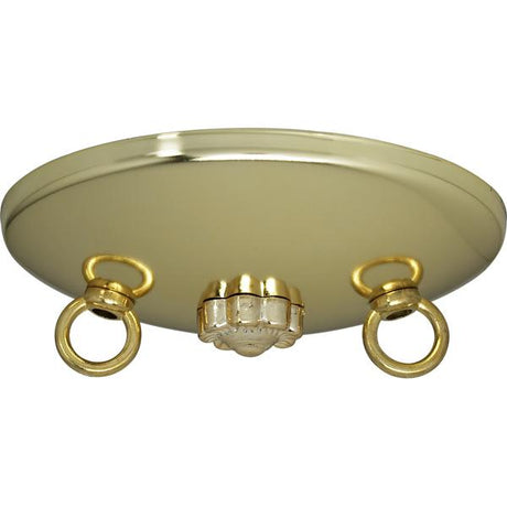 Bath Swag Canopy Kit - Brass Finish - 5" Diameter - 3- 7/16" Holes - Includes Hardware - 10lbs Max