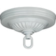 Ribbed Canopy Kit - White Finish - 5" Diameter - 1-1/16" Center Hole - Includes Hardware - 25lbs Max