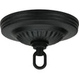 Ribbed Canopy Kit - Black Finish - 5" Diameter - 1-1/16" Center Hole - Includes Hardware - 25lbs Max