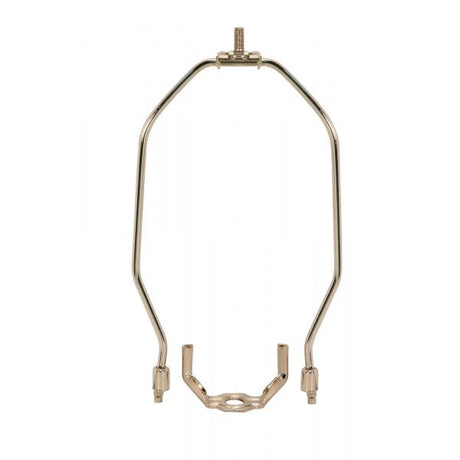 Light Duty Harp - Polished Nickel Finish - 8" Height - 1/8 IP Saddle - 1/4-27 Thread - 125 Carton