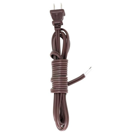 8 Ft.Full Tinned Cord Sets18/2 SPT-2-105C Cord Sets - Molded Plug - Full Tinned Tips for Push-In Terminals - 3/4" Strip with 2" Slit 36" Hank