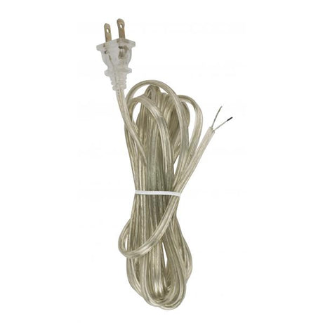 12 Ft.Full Tinned Cord Sets18/2 SPT-2-105C Cord Sets - Molded Plug - Full Tinned Tips for Push-In Terminals - 3/4" Strip with 2" Slit 72" Hank