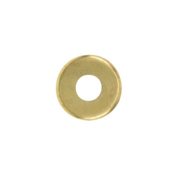 Steel Check Ring - Curled Edge - 1/8 IP Slip - Brass Plated Finish - 1-3/8" Diameter