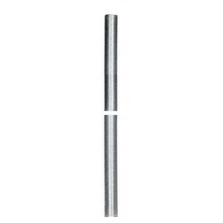 1/8 IP Steel Nipple - Zinc Plated - 9" Length - 3/8" Wide