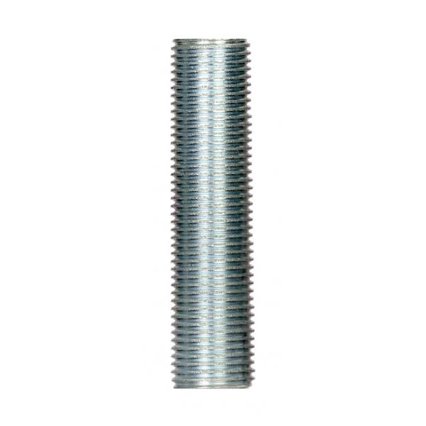 1/8 IP Steel Nipple - Zinc Plated - 1-5/8" Length - 3/8" Wide