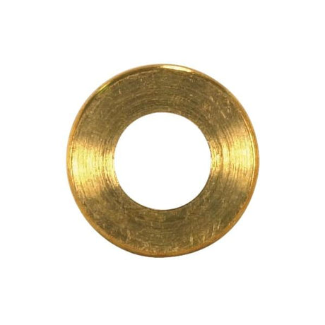 Turned Brass Check Ring - 1/4 IP Slip - Burnished And Lacquered - 3/4" Diameter