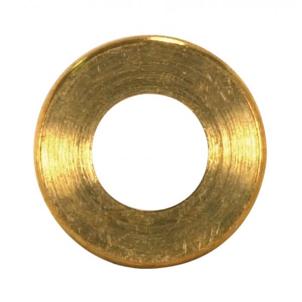 Turned Brass Check Ring - 1/4 IP Slip - Burnished And Lacquered - 1" Diameter