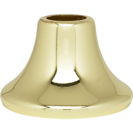 Flanged Steel Neck - 9/16" Hole - 1-3/16" Height - 3/4" Top - 1-3/4" Bottom Seats - Brass Plated Finish