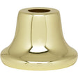 Flanged Steel Neck - 7/16" Hole - 1" Height - 13/16" Top - 1-3/8" Bottom Seats - Brass Plated Finish