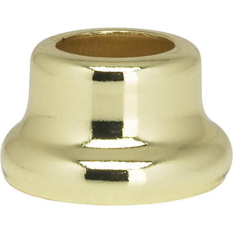 Flanged Steel Neck - 1/2" Height - 7/8" Bottom - Brass Plated Finish