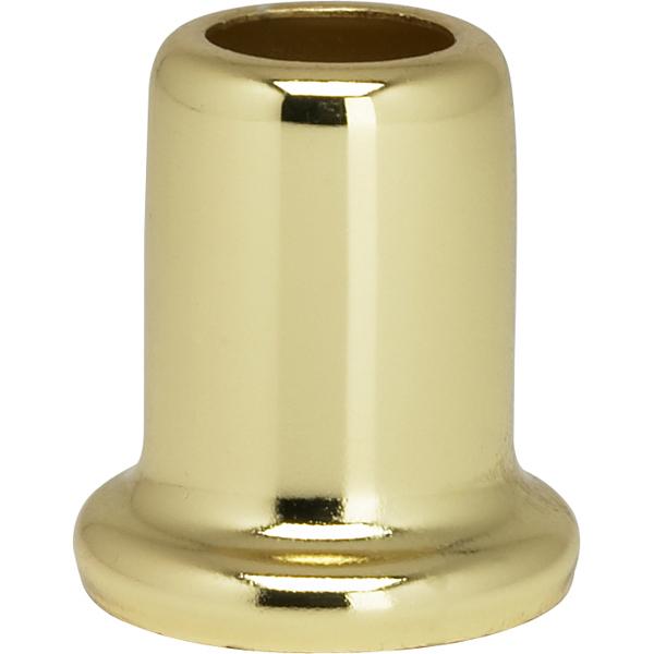 Flanged Steel Neck - 1" Height - 7/8" Bottom - Brass Plated Finish