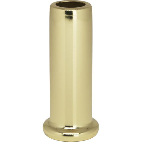 Flanged Steel Neck - 2" Height - 7/8" Bottom - Brass Plated Finish
