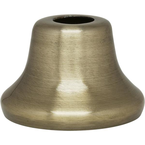 Flanged Steel Neck - 7/16" Hole - 1" Height - 13/16" Top - 1-3/8" Bottom Seats - Antique Brass Finish