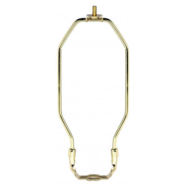 Light Duty Harp - Polished Brass Finish - 9" Height - 1/8 IP Saddle - 1/4-27 Thread - 125 Carton