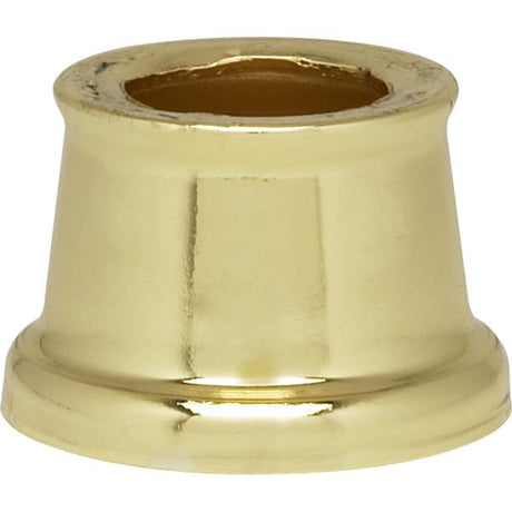 Flanged Steel Neck - 7/16" Hole - 9/16" Height - 11/16" Top - 7/8" Bottom - Brass Plated Finish