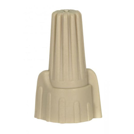 Wing Nut Wire Connector With Spring Inserts - For 105C Supply Wire - 600V - Tan Finish - 9 #18 Max