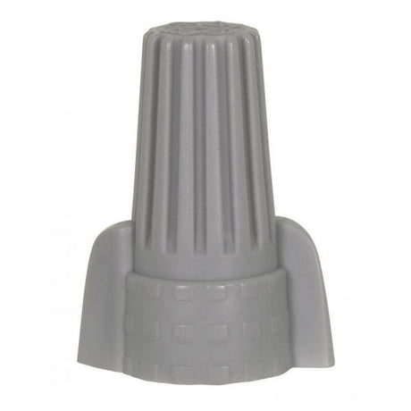 Wing Nut Wire Connector With Spring Inserts - For 105C Supply Wire - 600V - Gray Finish - 4 #12 Max