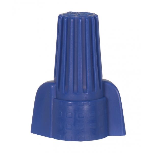 Wing Nut Wire Connector With Spring Inserts - For 105C Supply Wire - 600V - Blue Finish - 4 #10 Max