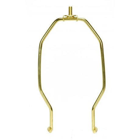 Heavy Duty Harp - Polished Brass Finish - 6" Height - 1/4-27 Thread