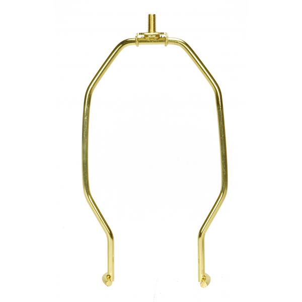 Heavy Duty Harp - Polished Brass Finish - 6" Height - 1/4-27 Thread