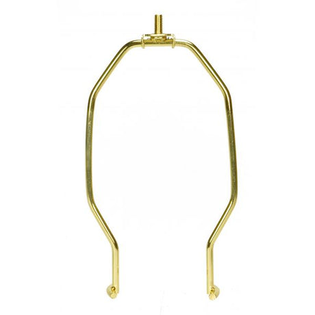 Heavy Duty Harp - Polished Brass Finish - 7" Height - 1/4-27 Thread