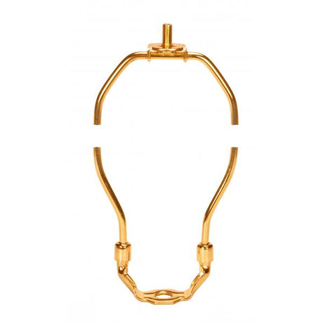 Heavy Duty Harp - Polished Brass Finish - 13-1/2" Height - 1/8 IP Saddle - 1/4-27 Thread - 125 Carton