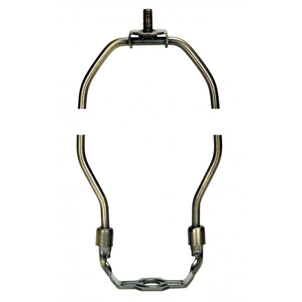 Heavy Duty Harp - Antique Brass Finish - 9" Height - 1/8 IP Saddle - 1/4-27 Thread - 125 Carton