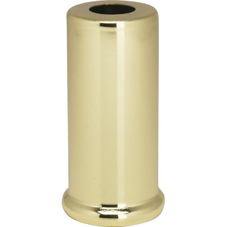 Steel Spacer - 7/16" Hole - 2" Height - 7/8" Diameter - 1" Base Diameter - Brass Plated Finish