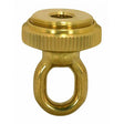 1/4 IP Heavy Duty Cast Brass Screw Collar Loops with Ring 1/4 IP Fits 1-1/4" Canopy Hole Ring Diameter 1-5/8" Height 2-1/4"