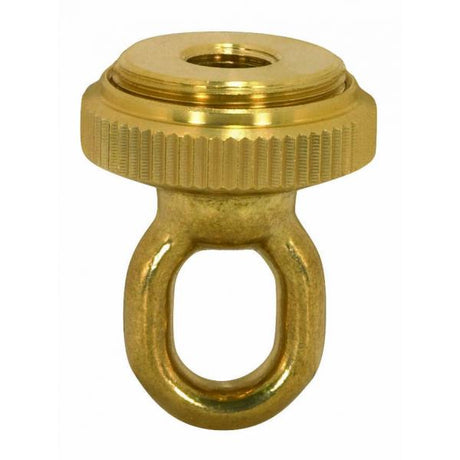 1/4 IP Heavy Duty Cast Brass Screw Collar Loops with Ring 1/4 IP Fits 1-1/4" Canopy Hole Ring Diameter 1-5/8" Height 2-1/4"