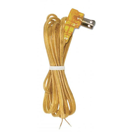 Flat Plug Cord Set 18/2 SPT-2-105C Molded Plug - Tinned Tips - 3/4' Strip with 2' Slit 36' Hank - 200 Ctn. 8 Ft.
