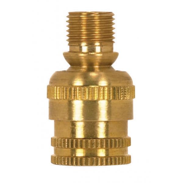 Solid Brass Knurled Swivel - 1/8 M x 1/8 F - 1-3/16" Height - Unfinished
