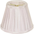 Clip On Shade - White Folded Pleat - 3" Top - 5" Bottom - 4" Side