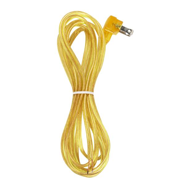 12 Foot 18/2 SPT-2 105C Flat Plug Cord Set - White Finish - 72" Hank - 150 Carton - Molded Plug - Tinned Tips 3/4" Strip With 2" Slit