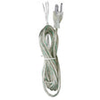 12 Foot Cord Set - Clear Silver Finish