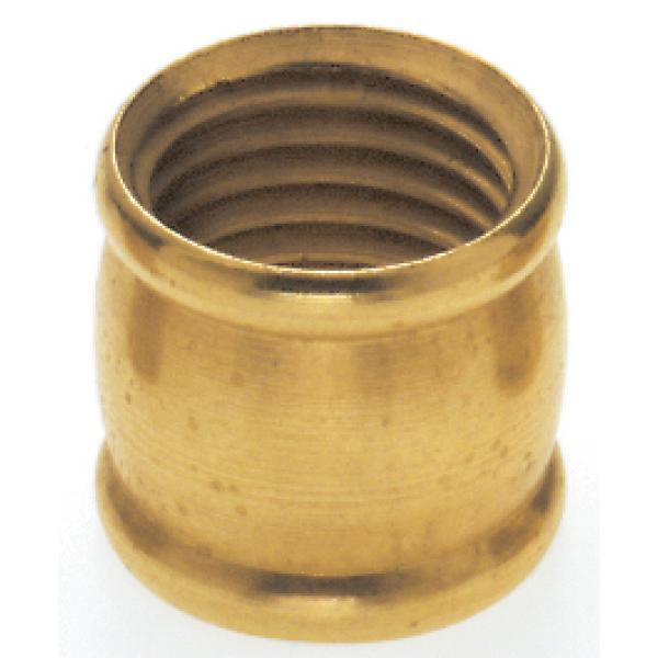 Brass Coupling - 1/2" Long - 1/4 IP - Burnished And Lacquered