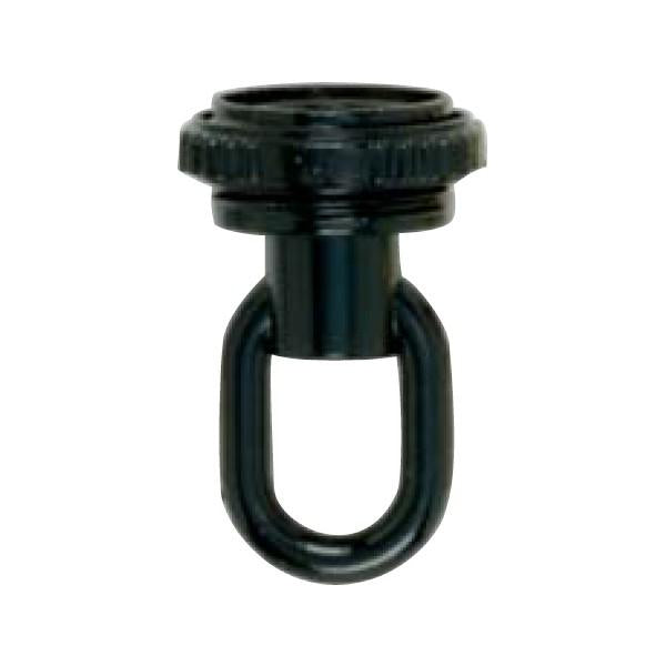 1/8 IP Screw Collar Loop With Ring - 25lbs Max - Glossy Black Finish