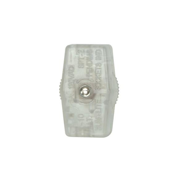On-Off Cord Switch For 18/2 SPT-2 - 6A-125V, 3A-250V, 3A-120V, 3A-125V - Silver Finish