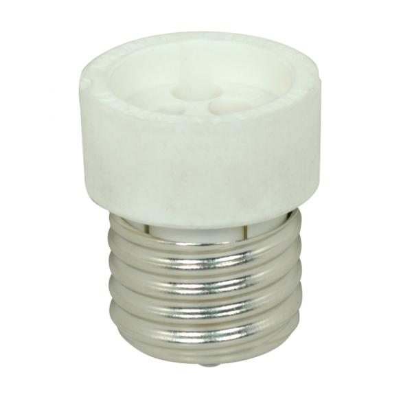 Medium To GU10 Reducer - White Finish - E26 - GU10 (No Locking Feature) - 3/4" Overall Extension - 660W - 250V