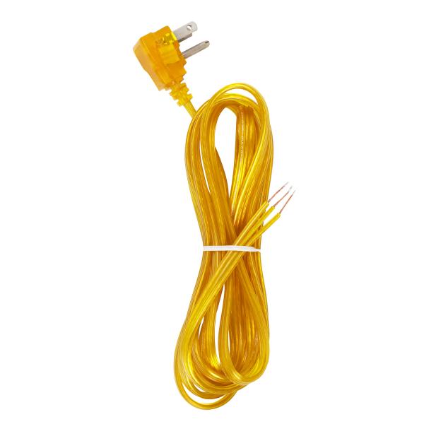 Flat Plug Cord Set 18/3 SPT-2-105C Molded Plug - Tinned Tips - 3/4" Strip with 3" Slit No Hank - 100 Ctn. 10 Ft.