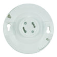 4 Terminal Keyless White Phenolic GU24 Ceiling Receptacle - Screw Terminals - 4-1/2" Diameter - 300W - 300V