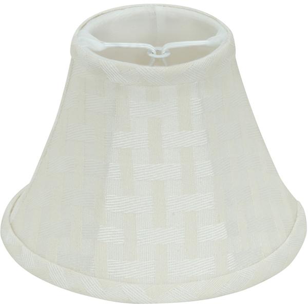 Clip On Shade - Cream Bamboo Linen - 3" Top - 6" Bottom - 4-1/2" Side